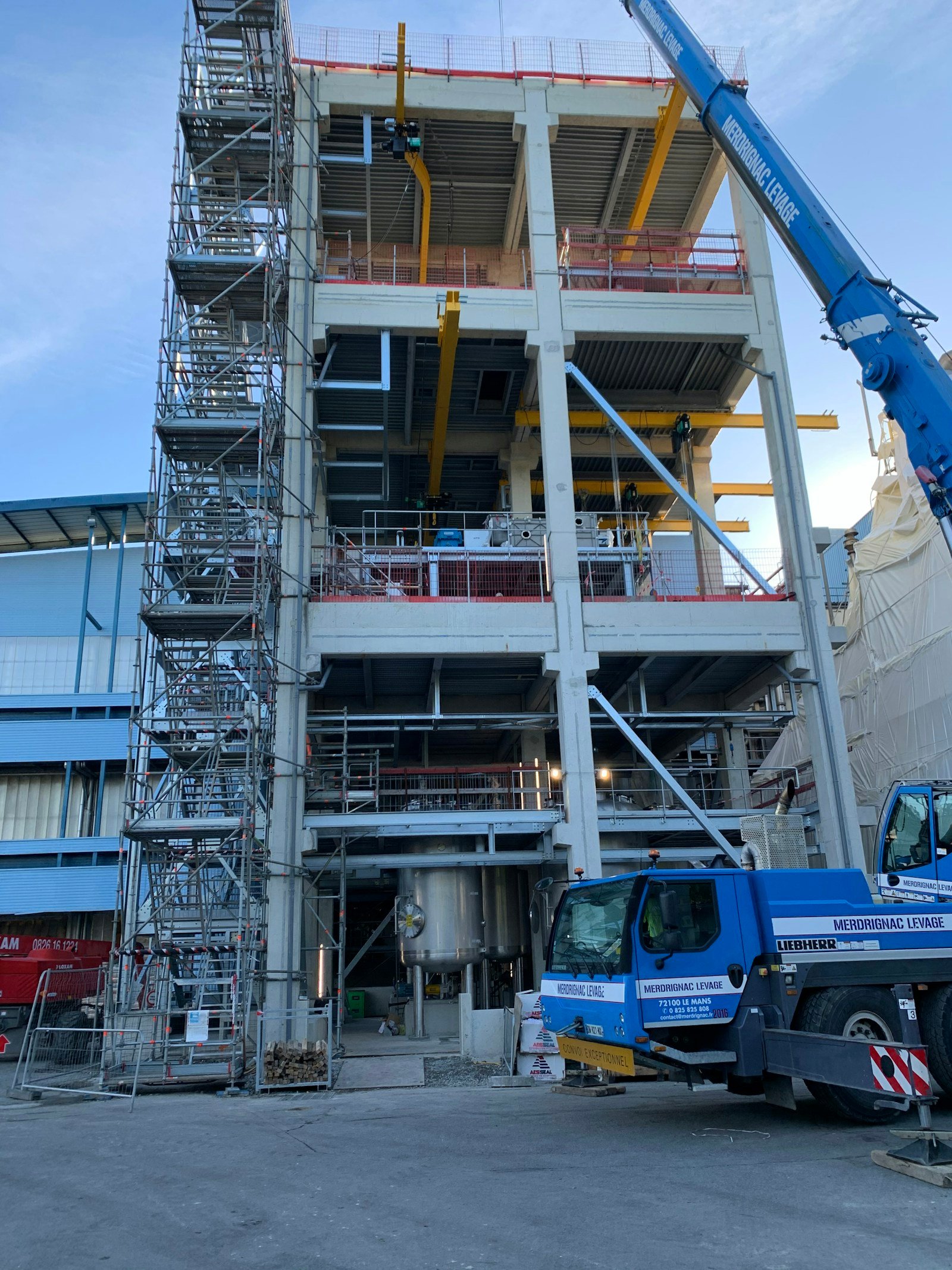 Reinforced concrete frame under construction